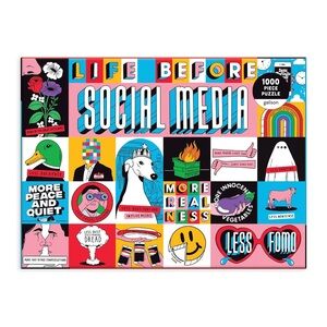 Life Before Social Media 1000 Piece Jigsaw Puzzle NWT